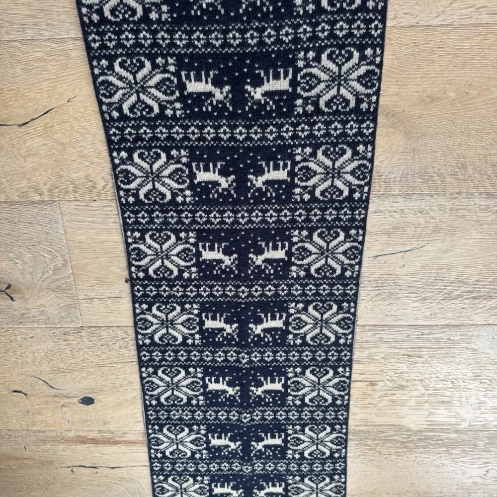 🔥FAIR ISLE Nordic Large Reversible scarf STUNNING! Price Firm!